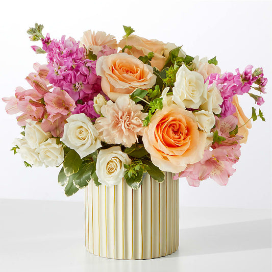 Paradise Bouquet with Ivory Vase – YOSI'S CREATIONS, Tucson AZ