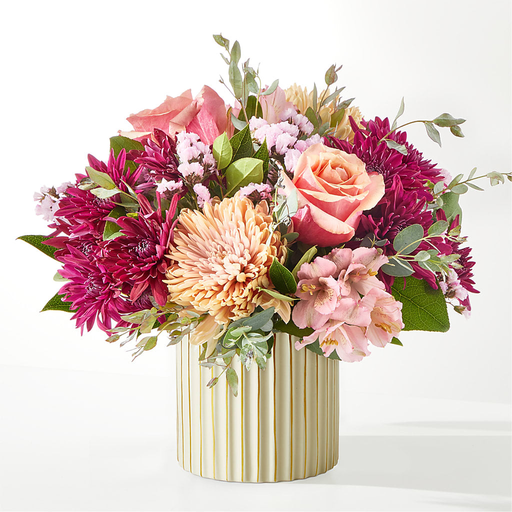 Berry Cobbler Bouquet with Ivory Vase – YOSI'S CREATIONS, Tucson AZ