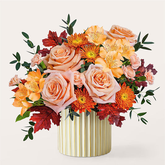 Spiced Latte Bouquet with Ivory Vase – YOSI'S CREATIONS, Tucson AZ