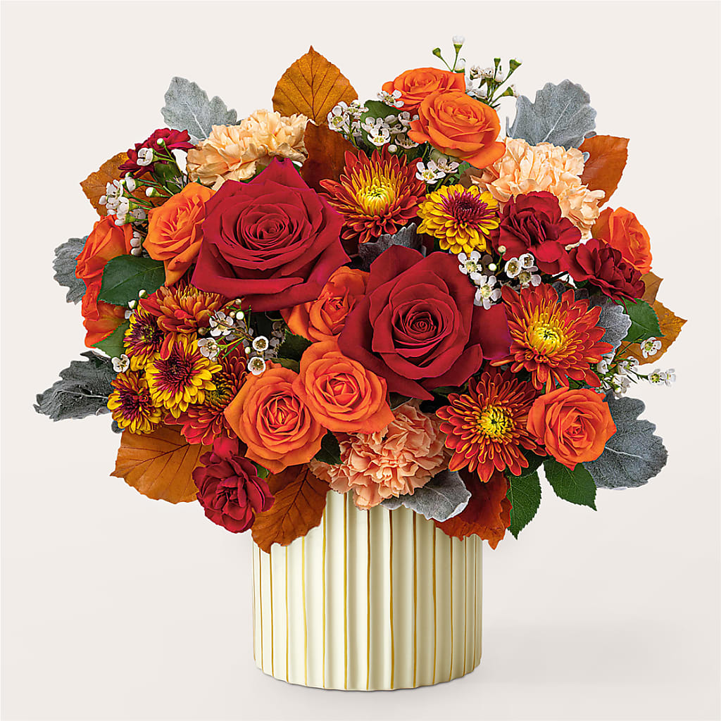Merlot Bouquet with Ivory Vase – YOSI'S CREATIONS, Tucson AZ