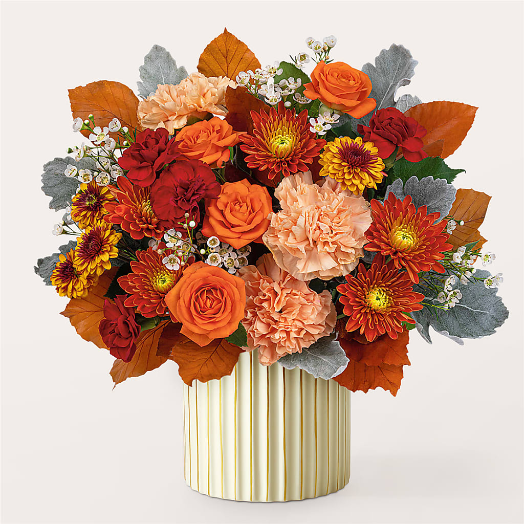 Merlot Bouquet with Ivory Vase – YOSI'S CREATIONS, Tucson AZ