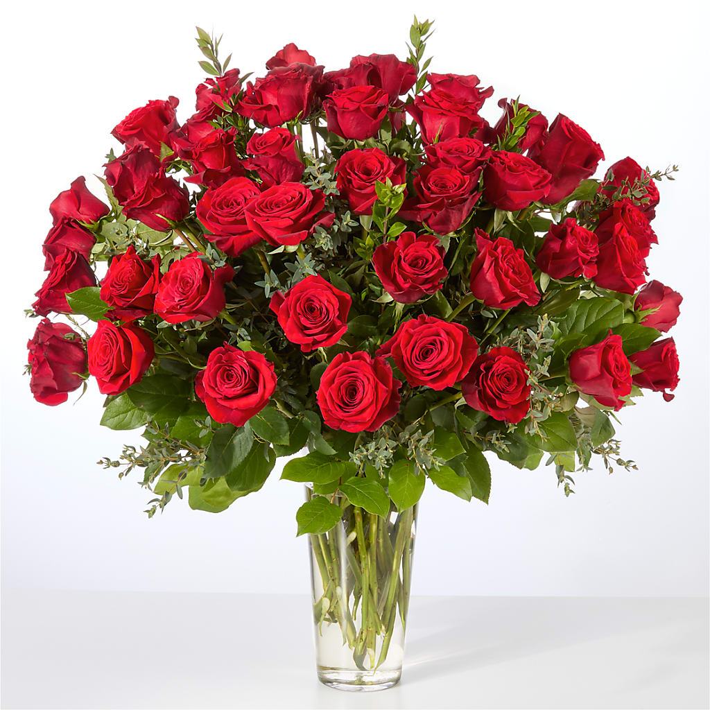 Forever Yours Fifty Stem Red Rose Bouquet – YOSI'S CREATIONS, Tucson AZ